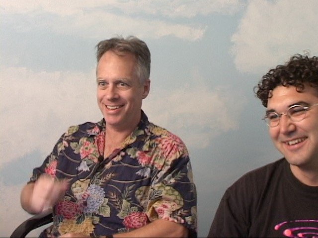 Michel Gingras and Dr. Stephen Laberge during live broadcast
